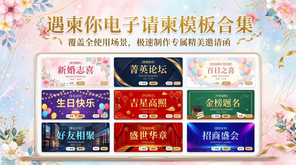 生日邀请函不用花钱做！0门槛免费平台合集，颜值直接拉满✨